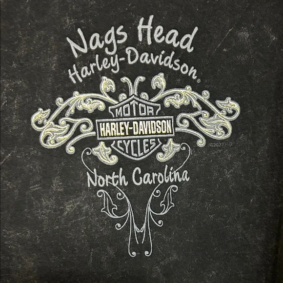 Harley-Davidson Black and Gold Cotton Studded Embellished Top from Nags Head NC - Picture 10 of 11